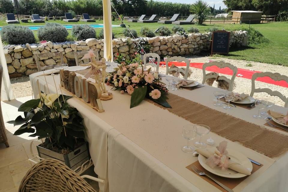 La table des mariés