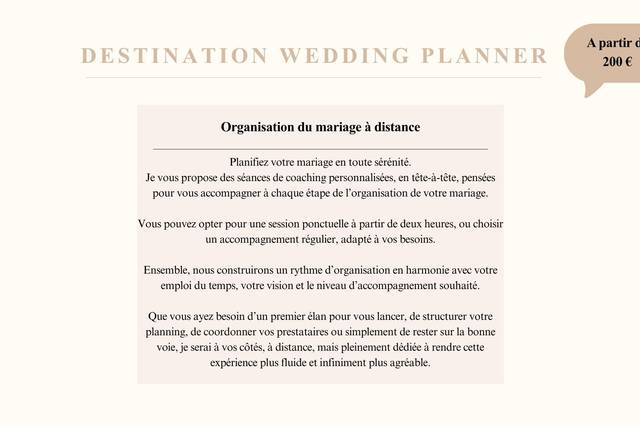 Wedding Planner à distance