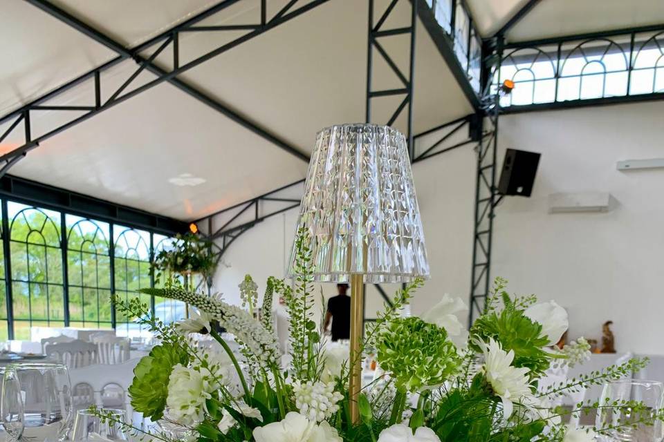 CENTRE DE TABLE AVEC LAMPES