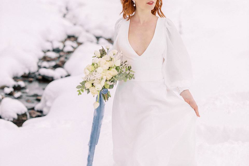 Mariée dans la neige