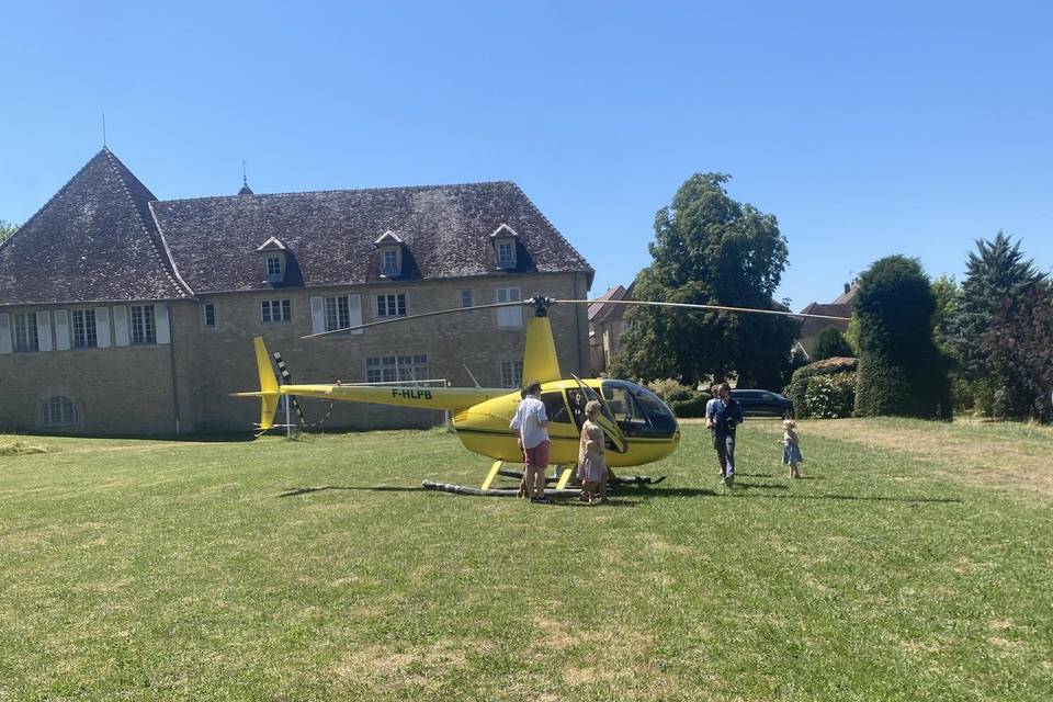 Sur l'héliport du chateau