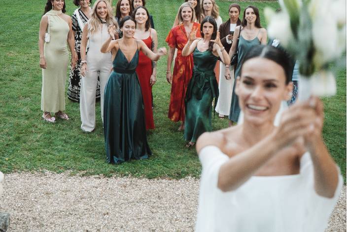 Le lancer de bouquet
