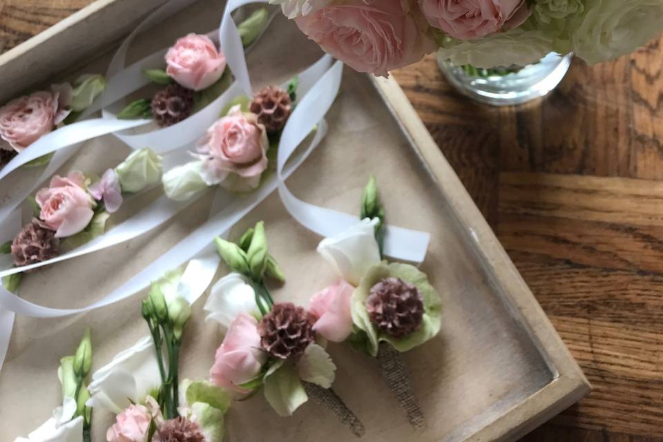 Bouquet de mariée et bracelet