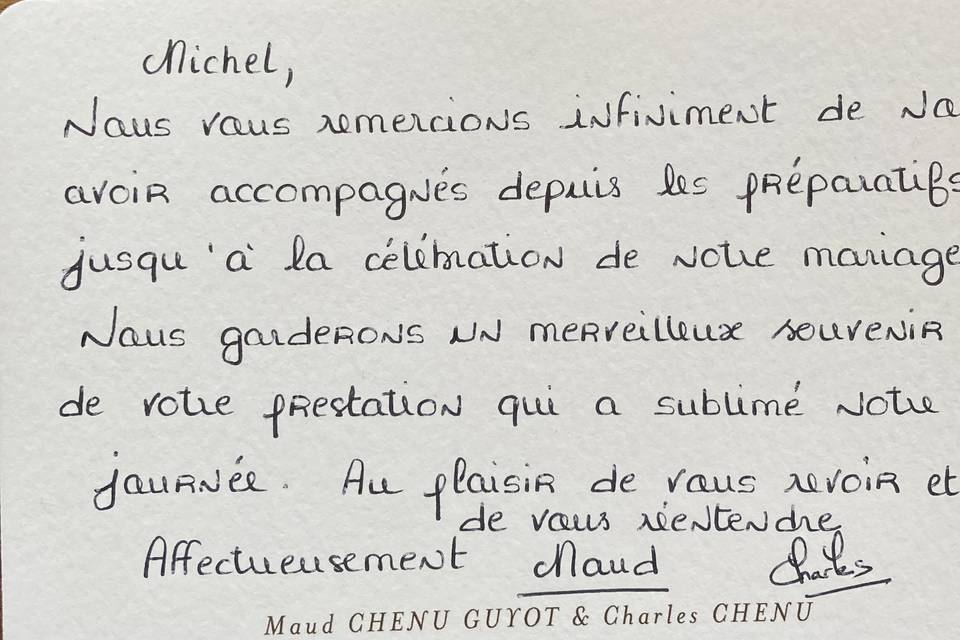 Remerciements 2025
