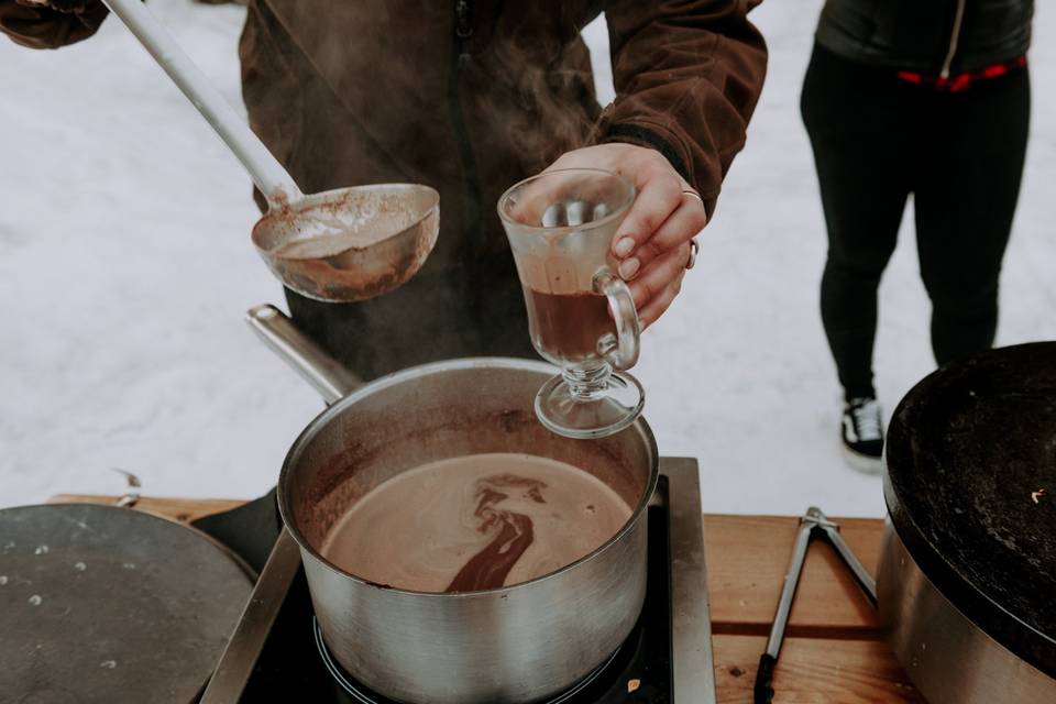 Stand chocolat chaud