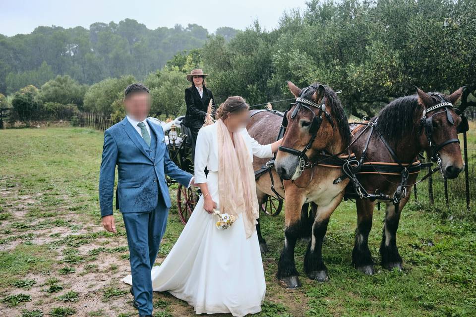 Mariage Bohème sous la pluie