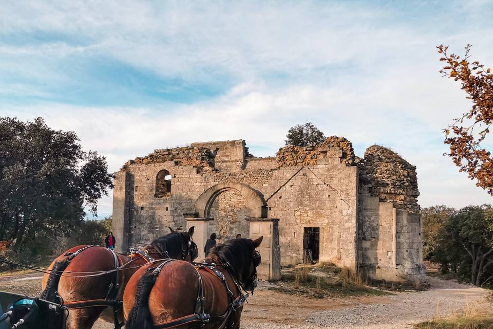 Attelage en Paire et église