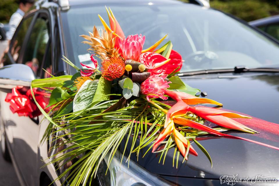 Déco voiture tropical chic