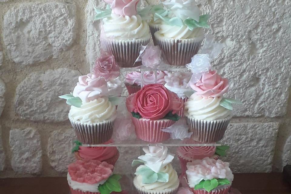 Cupcakes sur présentoir