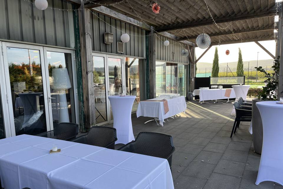 Terrasse pour vin d’honneur