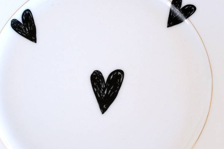 Assiette coeurs