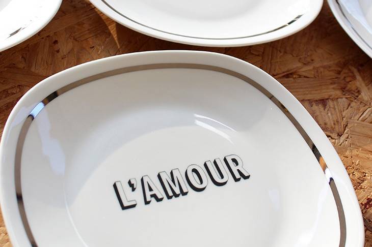 Assiette L'amour et coeurs