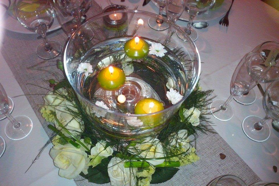 Coupelle Verre Bougies Flottante Centre Table Mariage