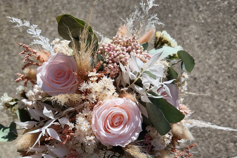 Bouquet de mariée stabilisé