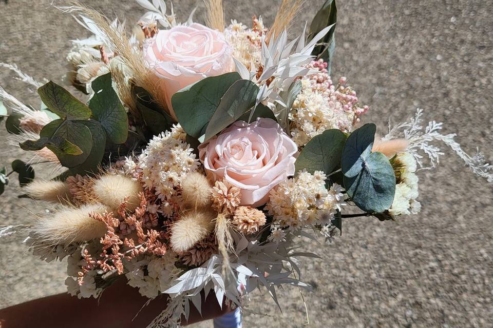 Bouquet de mariée stabilisé