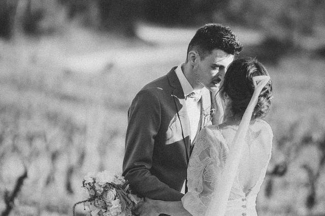 Mariage couple N&B