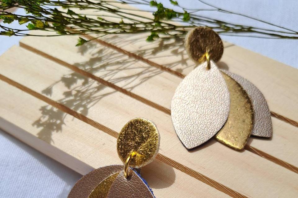 Boucles d'oreilles végétale