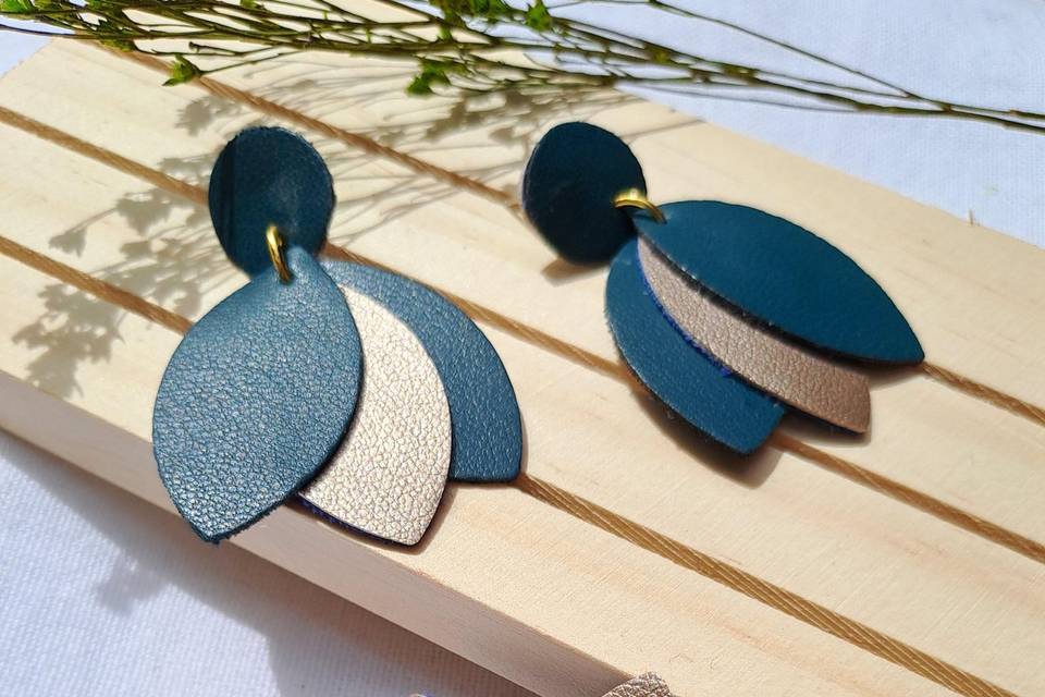 Boucles d'oreilles végétale