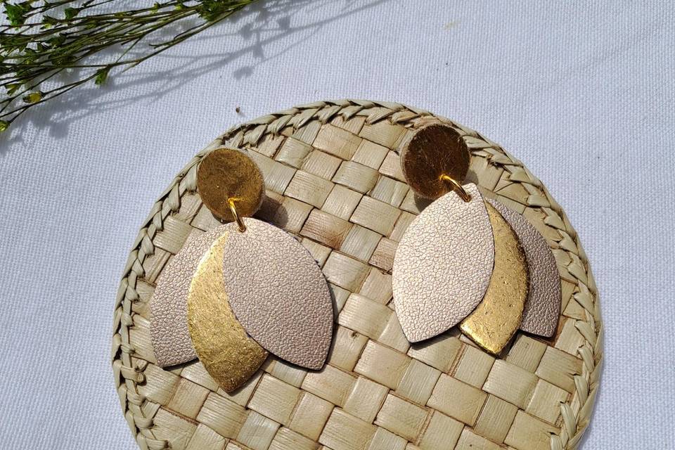 Boucles d'oreilles végétale
