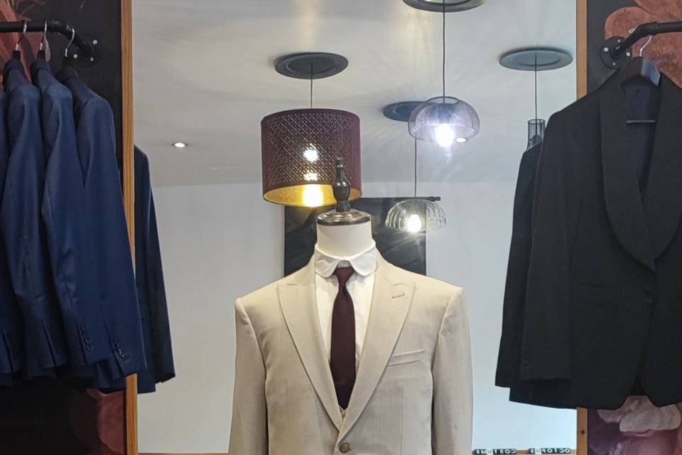 Costume 3 pièces beige