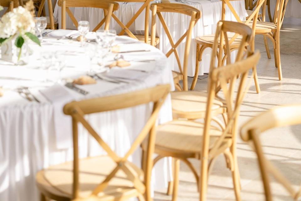 Reception sous la pergola