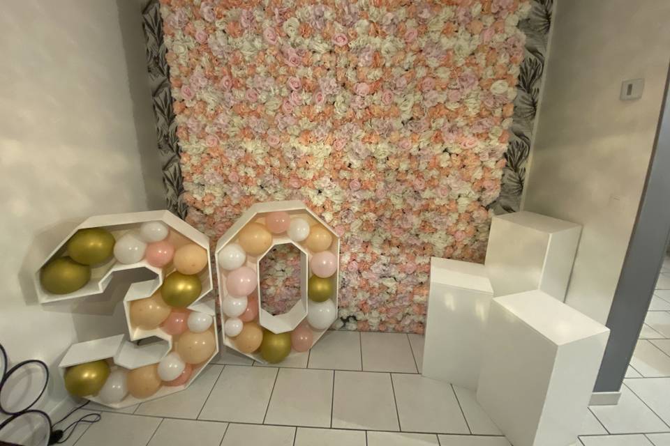 Mur de fleurs