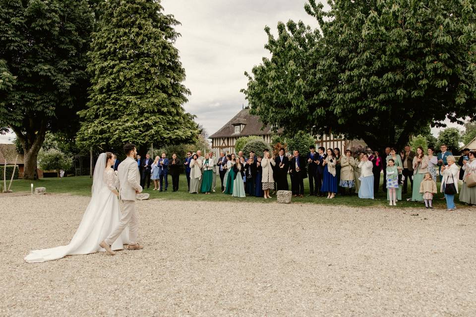 Arrivée des mariés