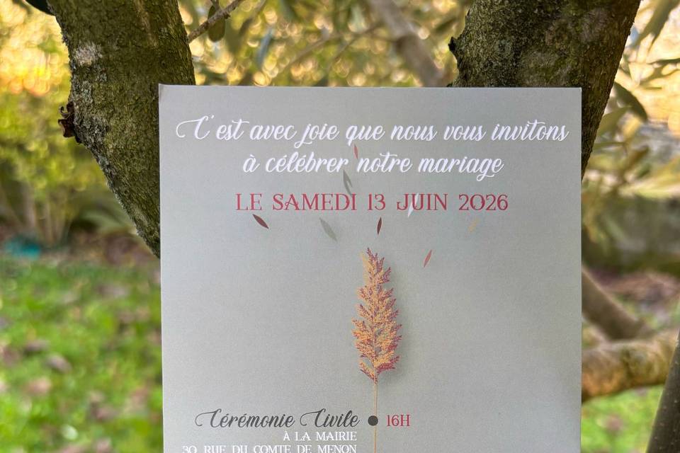 Faire-part de mariage