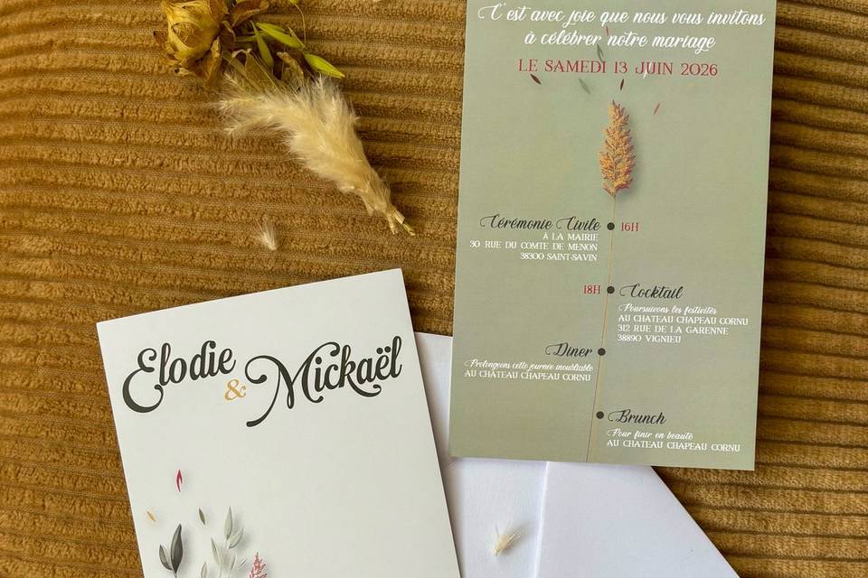 Faire-part de mariage
