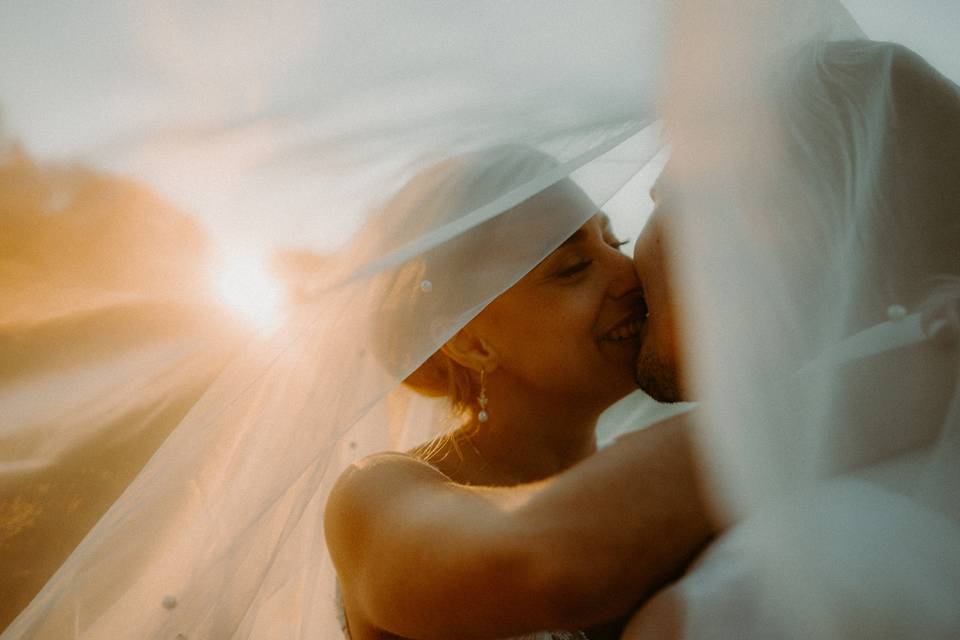 Couple golden hour