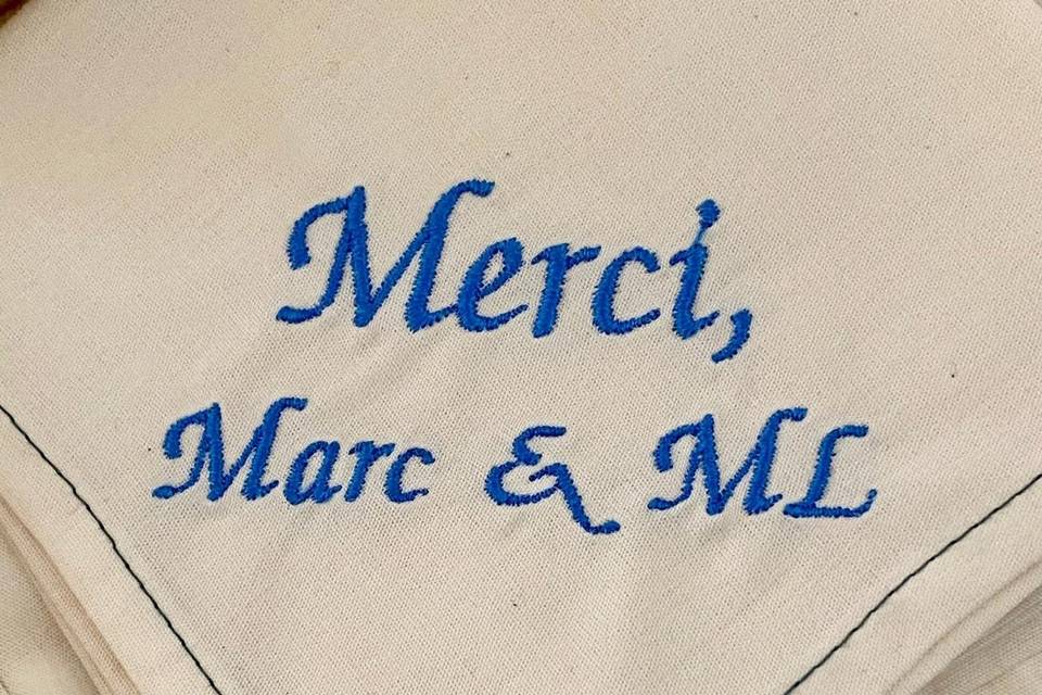 Merci mariage mouchoirs