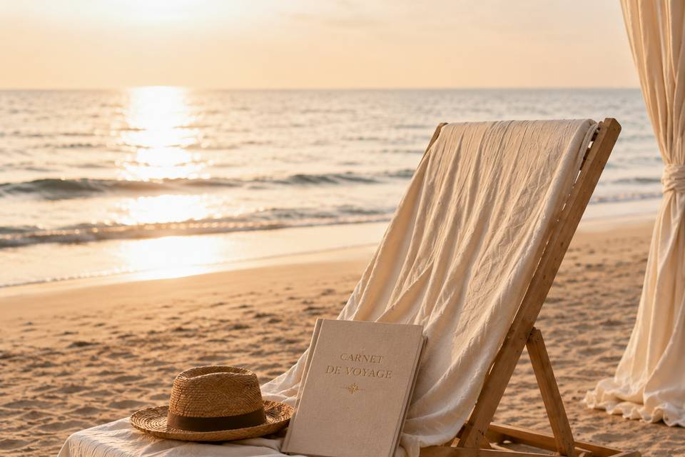 Carnet de voyage à la plage