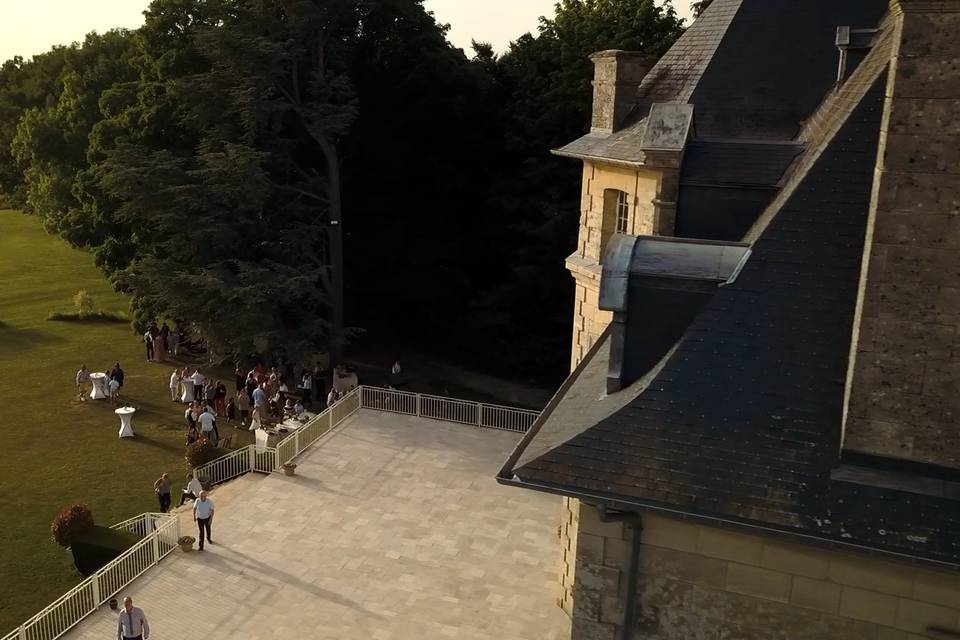 Vue sur la cérémonie mariage