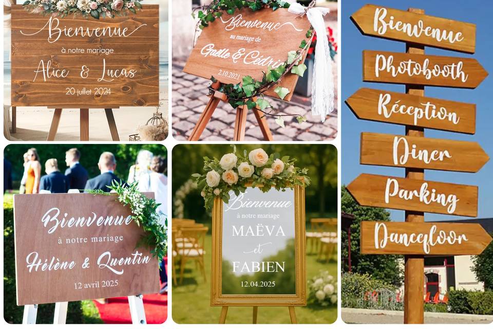 Panneau de Bienvenue Mariage