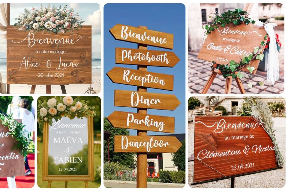 Panneau de Bienvenue Mariage