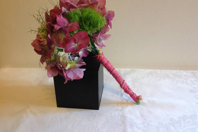 Bouquet hortensia prune