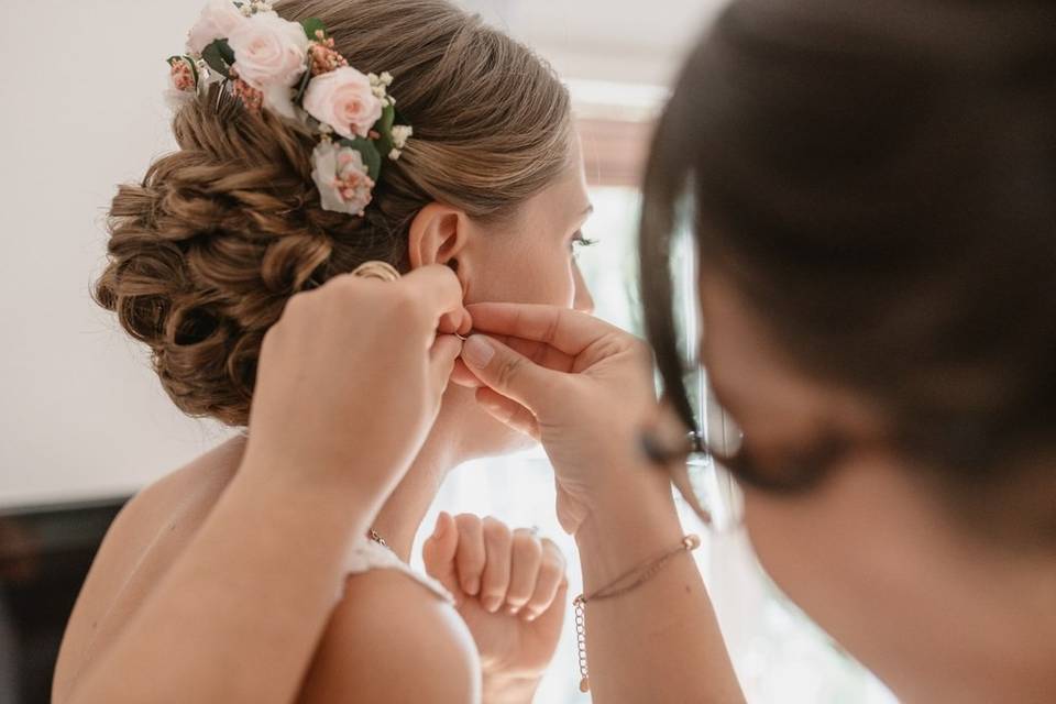 Chignon fleuri