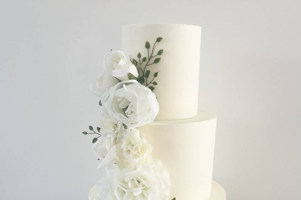 Wedding cake bleu et blanc