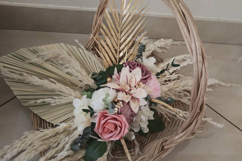 Panier floral mariage