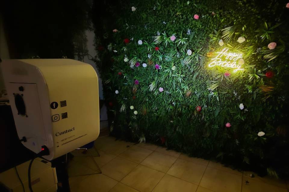 Photobooth et mur végétal