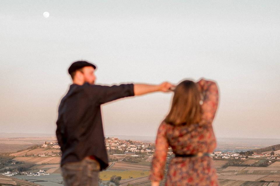 Séance photos dans les vignes