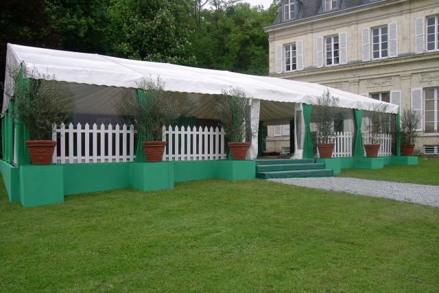Tente de 10mx15m avec habillage coton