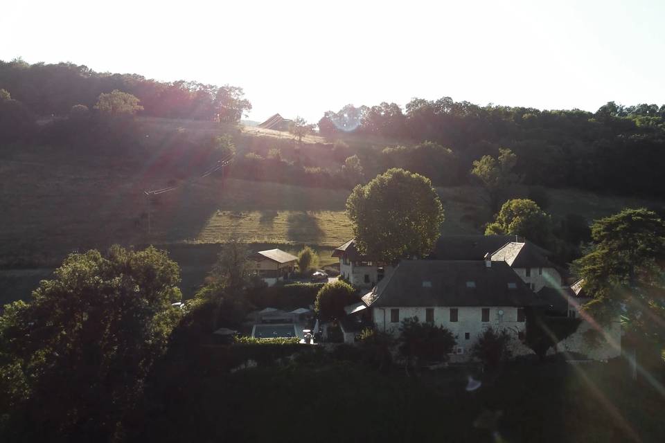 Vue drone lieu de réception