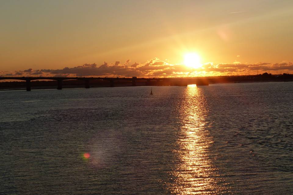 Coucher de soleil vu du fort