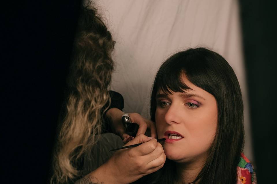 Shoting maquillage coloré