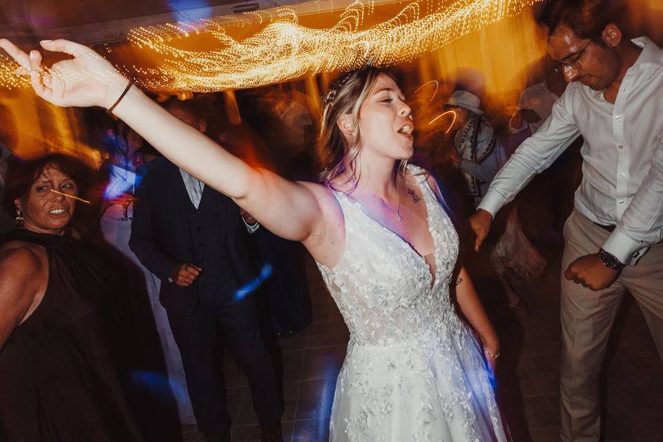 La mariée sur la piste