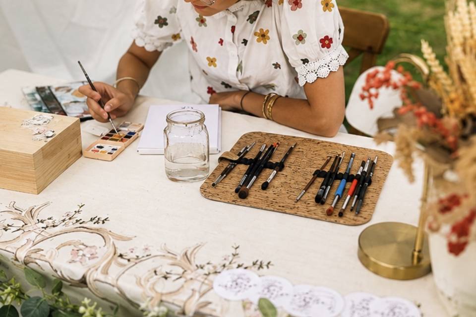 L’artiste a l’œuvre