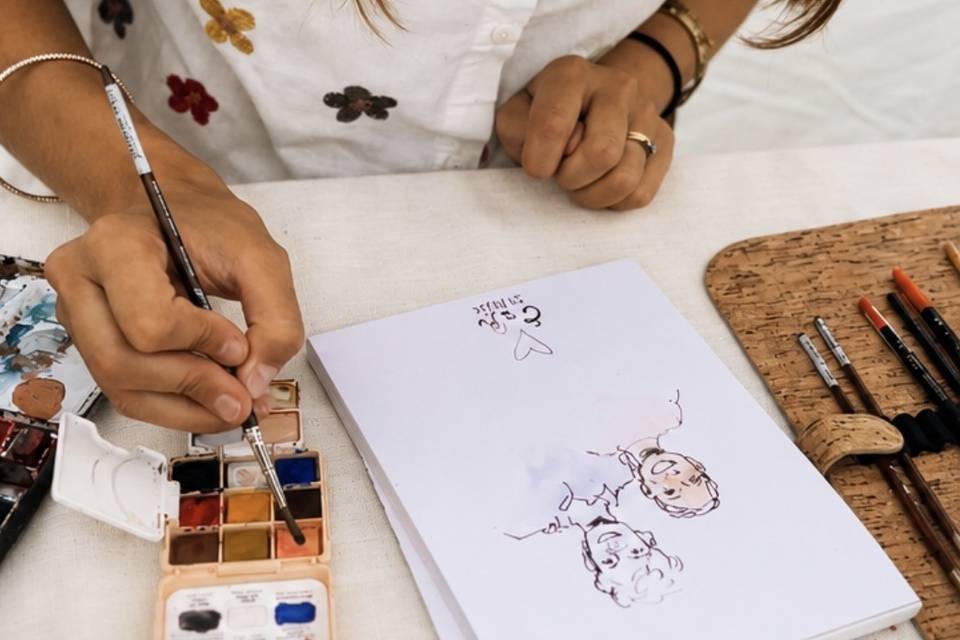 L’artiste a l’oeuvre