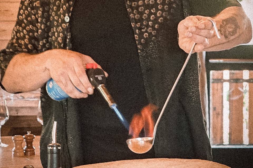 Pâtes dans la meule
