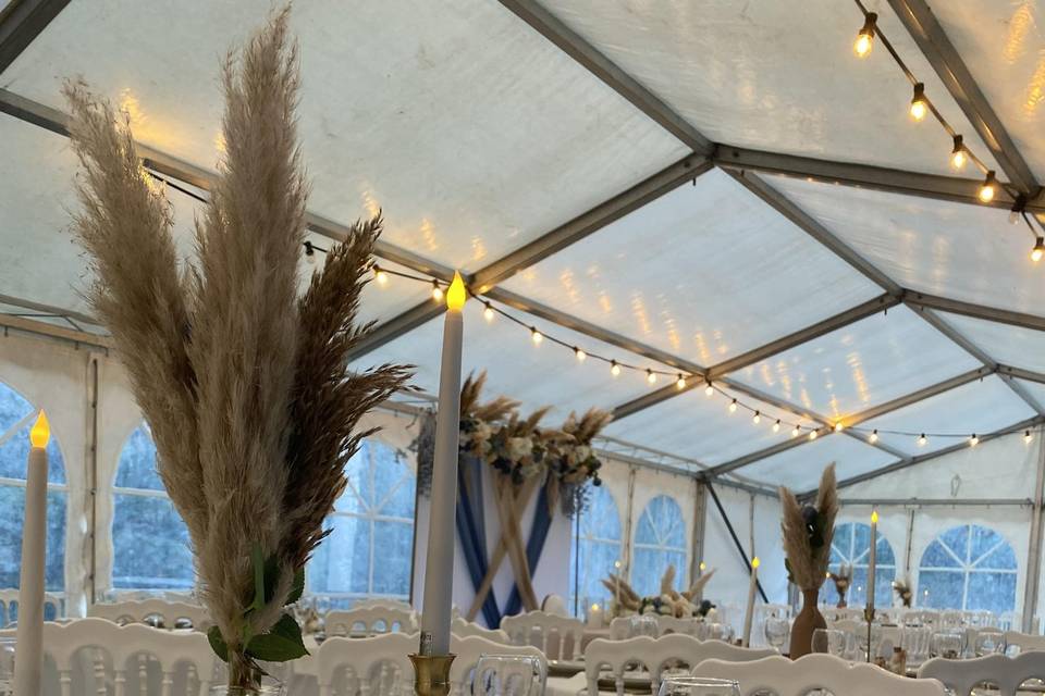 Mariage Bohème Bleu-gris Pampa